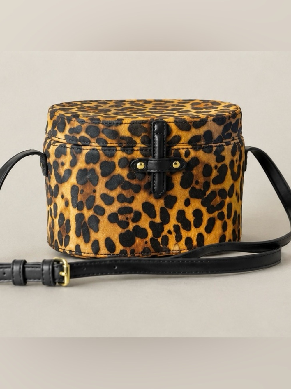 Sole Society Leopard Print Crossbody Bag Faux Calf Hair Box Purse